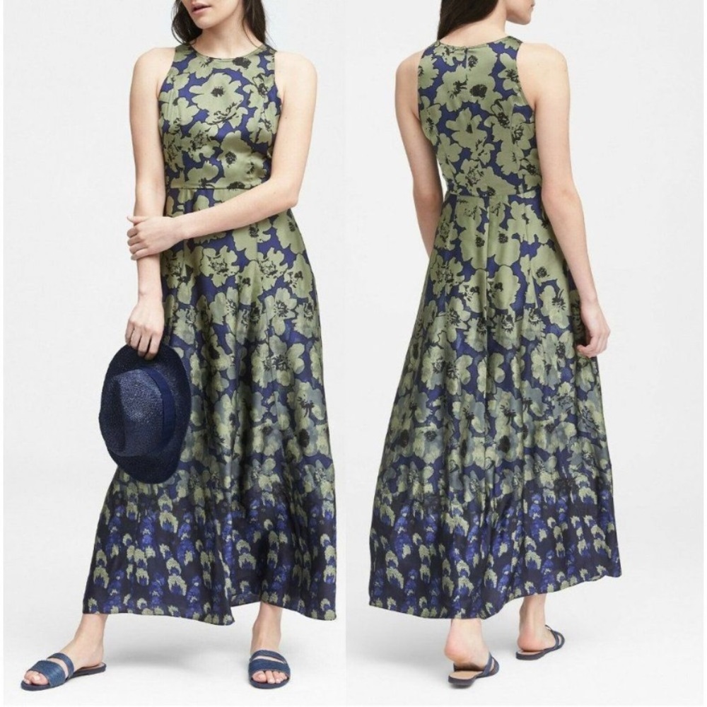 Excellent condition Banana Republic satin floral dress